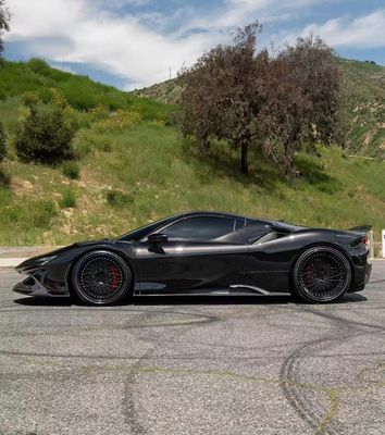 SF90 Ferrari Carbon Fiber Body Kit 1016 Stil Vorderlip Luftzufuhr Schwarz Spoiler Fender