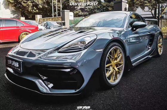 Neues Produkt für Porsche 718 Boxster Karosserie-Kit 718 Upgraded PD-Stil Front- und Heckstoßfänger Tuyere Spoiler