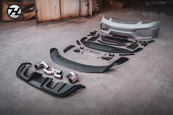 PP-Kunststoff 718 Boxster-Karosserie-Kit 718 GT4-Style-Upgrade Vorder- und Hinterstoßfänger Spoiler