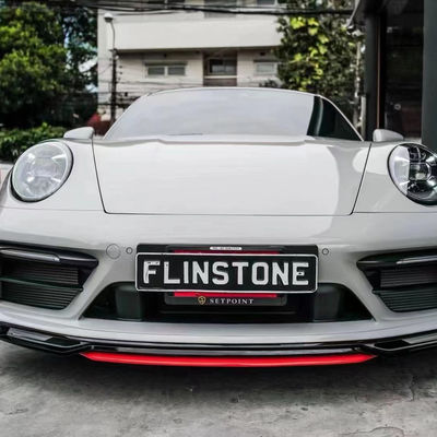 Für Porsche 911 992 Kohlenstofffaser-Körper-Kit 911 992 Upgraded TechArt Style Front Schaufel Diffuser Spoiler Seitenrock-Körper-Kit