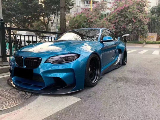Für BMW F22 F87 2er M2 Body Kit M2 M235 Upgrade IMP Style Vorder- und Rückstoßfänger-Spoiler Breite Karosserie