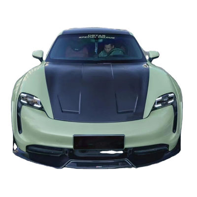 Neues Produkt für Porsche Taycan Kohlenstofffaserkörper Kit Taycan Breitkörperki Front Schaufel Seitenschicht Spoiler Diffuser
