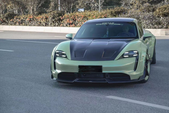 Neues Produkt für Porsche Taycan Kohlenstofffaserkörper Kit Taycan Breitkörperki Front Schaufel Seitenschicht Spoiler Diffuser