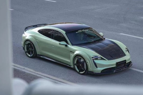 Neues Produkt für Porsche Taycan Kohlenstofffaserkörper Kit Taycan Breitkörperki Front Schaufel Seitenschicht Spoiler Diffuser