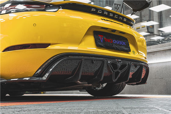 Für Porsche 718 Boxster Cayman Karosserie-Kit Kohlenstofffaser Material 718 Kohlenstofffaser Hinterdiffuser EVO Style 718 Kohlenstofffaser Karosserie-Kit
