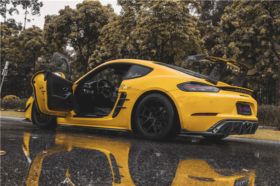 Für Porsche 718 Boxster Cayman Karosserie-Kit Kohlenstofffaser Material 718 Kohlenstofffaser Hinterdiffuser EVO Style 718 Kohlenstofffaser Karosserie-Kit