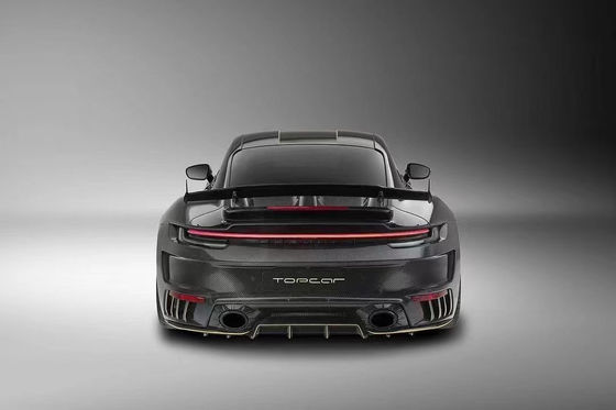 Autoteile für Porsche 911 992 Karosserie-Kit Trockenes Kohlenstofffasermaterial 911 992 Upgraded TOPCAR Style Karosserie-Kit Spoiler