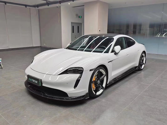 Trockene Kohlenstofffaser Kohlenstofffaserkörper für Porsche Taycan Taycan Upgrade PAKTECHZ Stil Front Schaufel Diffuser Spoiler Körperkit