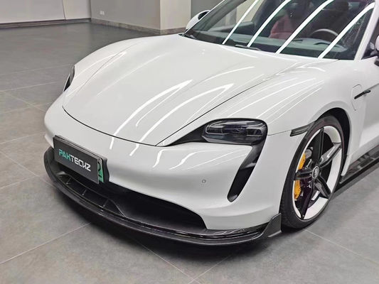 Trockene Kohlenstofffaser Kohlenstofffaserkörper für Porsche Taycan Taycan Upgrade PAKTECHZ Stil Front Schaufel Diffuser Spoiler Körperkit