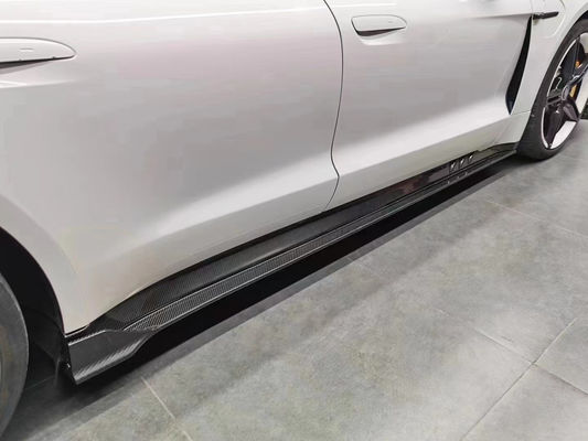 Trockene Kohlenstofffaser Kohlenstofffaserkörper für Porsche Taycan Taycan Upgrade PAKTECHZ Stil Front Schaufel Diffuser Spoiler Körperkit
