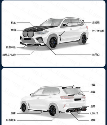 Autoteile für BMW X5M F95 Kohlenstofffaserkörper-Kit X5M F95 Upgraded LD-Stil Front Schaufel Diffuser Spoiler-Körper-Kit