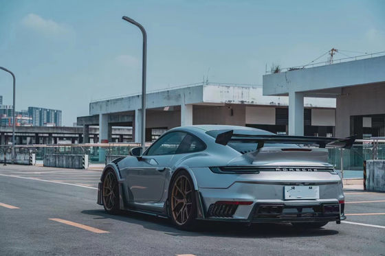 Für Porsche 911 992 Kohlenstofffaserkörper-Kit 992 Upgraded MIW-Stil Front- und Heckbumper Spoiler Hood Breitkörper-Kit