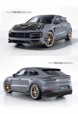 Für Porsche Cayenne Kohlenstofffaser Körper Kit Cayenne Kohlenstofffaser Front Lippen Diffuser Spoiler Top Wing Hood Seitenrock