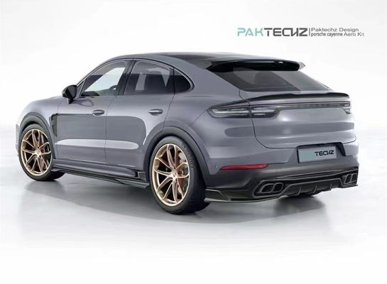 Für Porsche Cayenne Kohlenstofffaser Körper Kit Cayenne Kohlenstofffaser Front Lippen Diffuser Spoiler Top Wing Hood Seitenrock