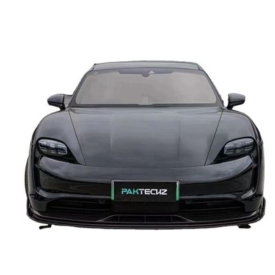 Trockene Kohlenstofffaser Kohlenstofffaserkörper für Porsche Taycan Taycan Upgrade PAKTECHZ Stil Front Schaufel Diffuser Spoiler Körperkit