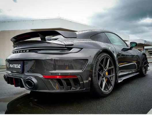 Für Porsche 992 Turbo Kohlenstofffaser Spoiler 992 Turbo Upgrade Paktechz Style Kohlenstofffaser Tail Cover Spoiler