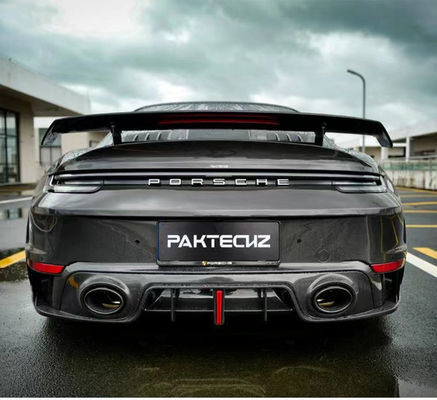 Für Porsche 992 Turbo Kohlenstofffaser Spoiler 992 Turbo Upgrade Paktechz Style Kohlenstofffaser Tail Cover Spoiler