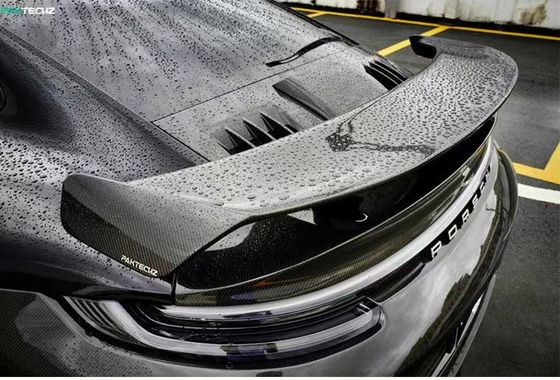 Für Porsche 992 Turbo Kohlenstofffaser Spoiler 992 Turbo Upgrade Paktechz Style Kohlenstofffaser Tail Cover Spoiler