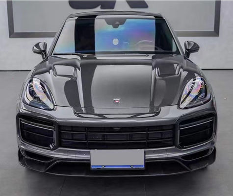 Für Porsche Cayenne Carbon Fiber Wide Body Kit Cayenne Upgrades MSY-Stil Carbon Fiber Front Lippendiffuser Spoiler Hood