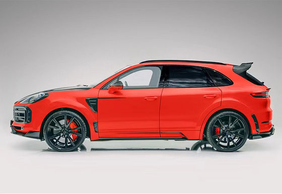 Für Porsche Cayenne Carbon Fiber Wide Body Kit Cayenne Upgrades MSY-Stil Carbon Fiber Front Lippendiffuser Spoiler Hood