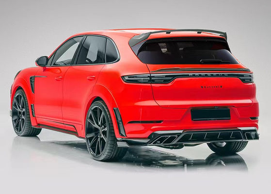 Für Porsche Cayenne Carbon Fiber Wide Body Kit Cayenne Upgrades MSY-Stil Carbon Fiber Front Lippendiffuser Spoiler Hood