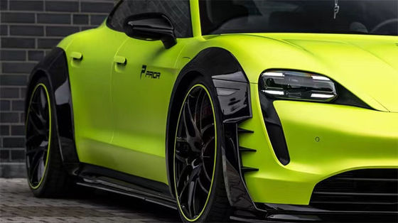 Für Porsche Taycan Breitkörper-Kit Taycan Upgrades PD-Stil Carbonfaser Front Lippendiffuser Spoiler Seitenrock Radbogen