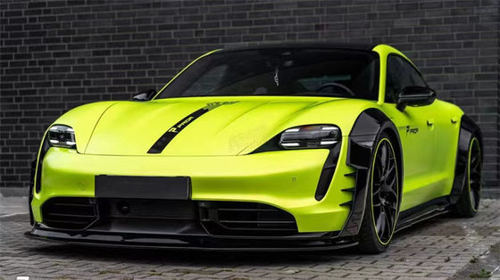 Für Porsche Taycan Breitkörper-Kit Taycan Upgrades PD-Stil Carbonfaser Front Lippendiffuser Spoiler Seitenrock Radbogen
