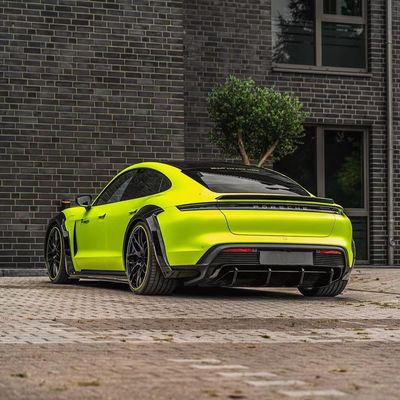 Für Porsche Taycan Breitkörper-Kit Taycan Upgrades PD-Stil Carbonfaser Front Lippendiffuser Spoiler Seitenrock Radbogen