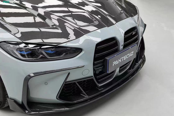 Für BMW G80 G82M3 M4 Kohlenstofffaser-Körper-Kit G80 G82M3 M4 Upgraded Paktechz Style Front Lippendiffuser Spoiler Hood