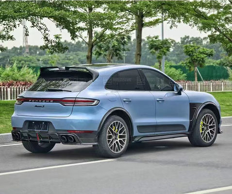 Für Porsche Mancan Carbon Fiber Body Kit Mancan aktualisiert das CMST-Style Carbon Fiber Front Lip Diffuser Spoiler Widebody Kit