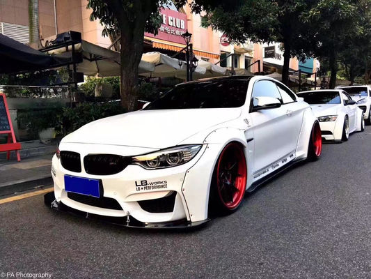 LB Breitkörper-Kit für BMW M4 F82 Breitkörper-Kit M4 F82 Upgraded LB Style Front Lip Diffuser Spoiler Carbon Fiber Body Kit