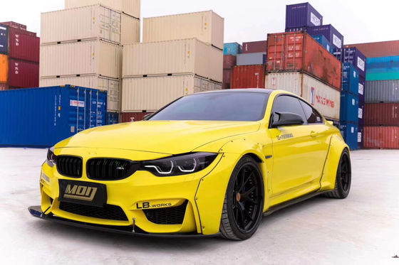 LB Breitkörper-Kit für BMW M4 F82 Breitkörper-Kit M4 F82 Upgraded LB Style Front Lip Diffuser Spoiler Carbon Fiber Body Kit