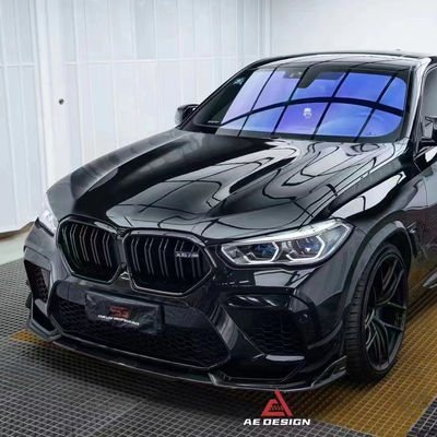 Für BMW X6M F96 Kohlenstofffaser-Körper-Kit X6M F96 Upgrades der AE-Stil Kohlenstofffaser Front Lippen Diffuser Spoiler