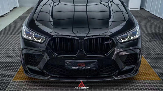 Für BMW X6M F96 Kohlenstofffaser-Körper-Kit X6M F96 Upgrades der AE-Stil Kohlenstofffaser Front Lippen Diffuser Spoiler