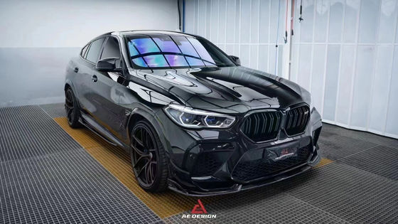 Für BMW X6M F96 Kohlenstofffaser-Körper-Kit X6M F96 Upgrades der AE-Stil Kohlenstofffaser Front Lippen Diffuser Spoiler