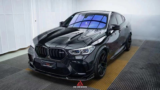 Für BMW X6M F96 Kohlenstofffaser-Körper-Kit X6M F96 Upgrades der AE-Stil Kohlenstofffaser Front Lippen Diffuser Spoiler