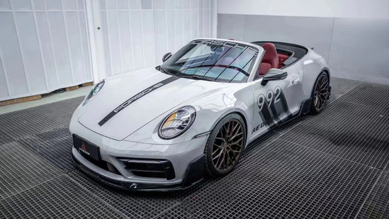 Für Porsche 992s Kohlenstofffaserkörper-Kit 992s AE Stil Trockener Kohlenstofffaser Front Lippendiffuser Spoiler Seitenrock