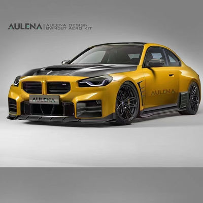Für den BMW M2 G87 Kohlenstofffaserkörper-Kit M2 Upgraded Paktechz Style Kohlenstofffaser Front Lippendiffuser Spoiler Hood