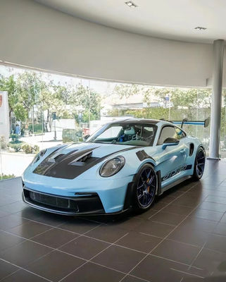 Blaue Porsche 992 GT3RS-Style Trockene Kohlenstofffaserkappe