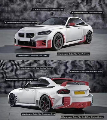 Für BMW M2 G87 Kohlenstofffaser-Körper-Kit M2 G87 Upgraded MP Style Kohlenstofffaser Front Lippendiffuser Spoiler-Körper-Kit