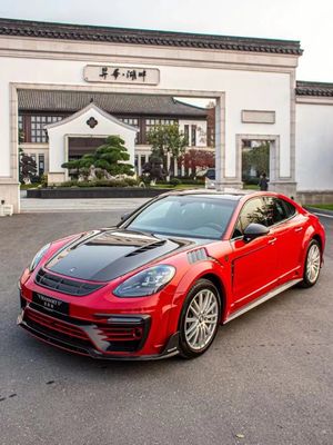 MSY Panamera 971 Körper-Kit Rot-Kohlenstofffaser-Ersatz Vorderbumper-Spoiler-Body-Kit
