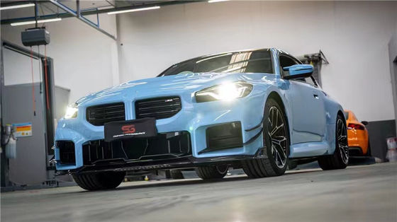Für BMW M2 G87 Kohlenstofffaser-Körper-Kit M2 G87 Upgraded AE Style Kohlenstofffaser Front Lippendiffuser Spoiler-Körper-Kit