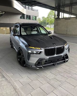 Für BMW X7 Carbon Fiber Body Kit X7 Upgraded LD-Stil Carbon Fiber Front Lip Diffuser Spoiler Hood Body Kit