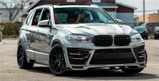 Für BMW X5 X5M Breitkörper-Kit X5 X5M Erweiterte RD Kohlenstofffaser-Style Front und Heck Stoßfänger Spoiler Hood Breitkörper-Kit