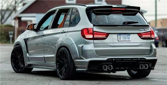 Für BMW X5 X5M Breitkörper-Kit X5 X5M Erweiterte RD Kohlenstofffaser-Style Front und Heck Stoßfänger Spoiler Hood Breitkörper-Kit