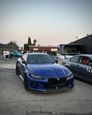 4 Coupe BMW M3 Karosserie-Kit Blau Ersetzen Front GEEX Stil Front Stoßfänger