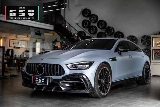 Für Mercedes AMG GT50 53 63 Kohlenstofffaser-Karosserie-Kit AMG GT50 53 63 Upgraded Top Style Kohlenstofffaser Front Lippen Diffuser Spoiler