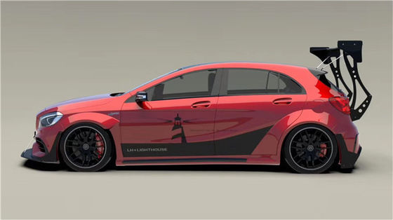 Für Mercedes AMG A45 Kohlenstofffaser-Karosserie-Kit A45 Upgraded Top Style Front Schaufel Diffuser Spoiler Breitkörper-Kit