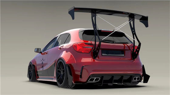 Für Mercedes AMG A45 Kohlenstofffaser-Karosserie-Kit A45 Upgraded Top Style Front Schaufel Diffuser Spoiler Breitkörper-Kit