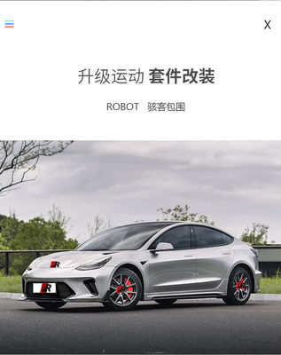Neues Produkt Modell 3 Body Kit Modell 3 Vorder- und Hinterstoßfänger 2019-2022 Harzfaser